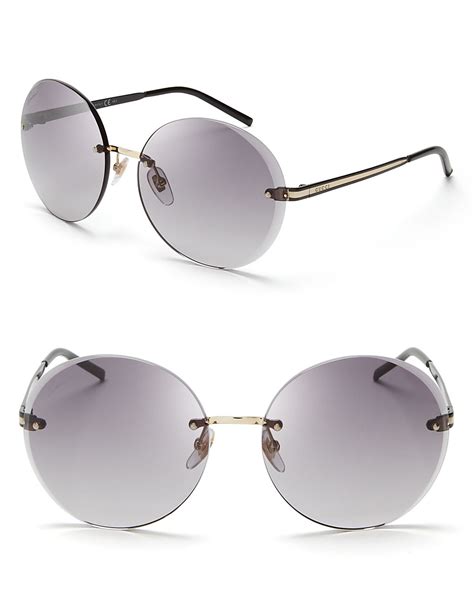 gucci rimless sunglasses women's|Gucci vintage round sunglasses.